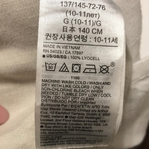 Gap Khaki Pull-On Elastic Waist Drawstring Cargo Jogger Pants 10 Girl - Picture 12 of 12